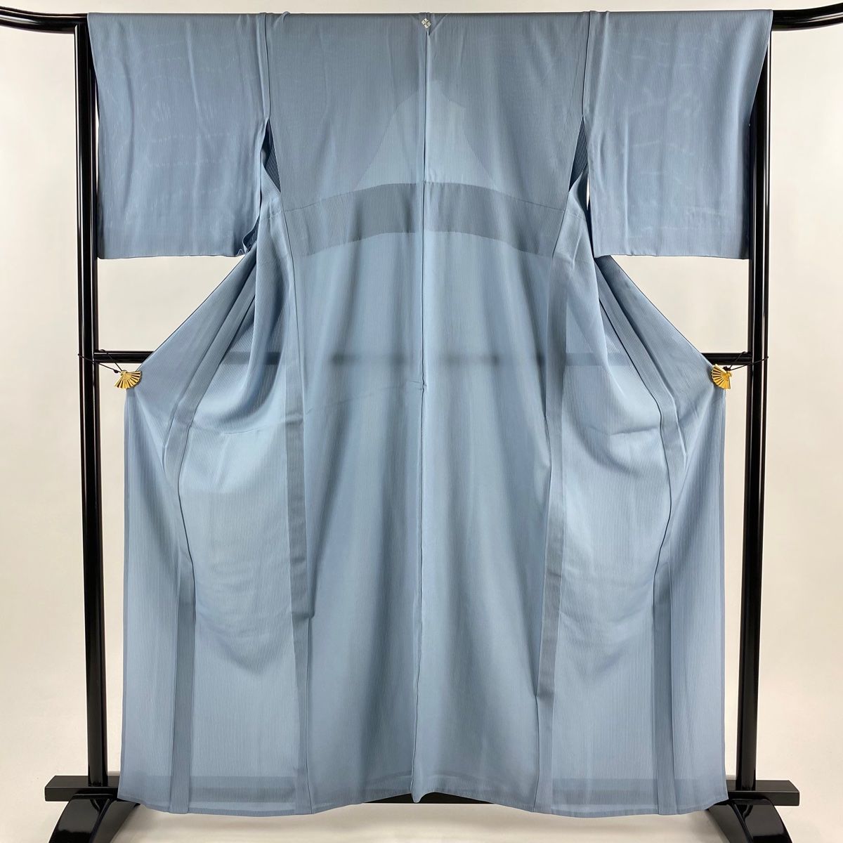 色無地 身丈161 cm 裄丈65 M 薄物 建物 水色 正絹 秀品 一つ紋