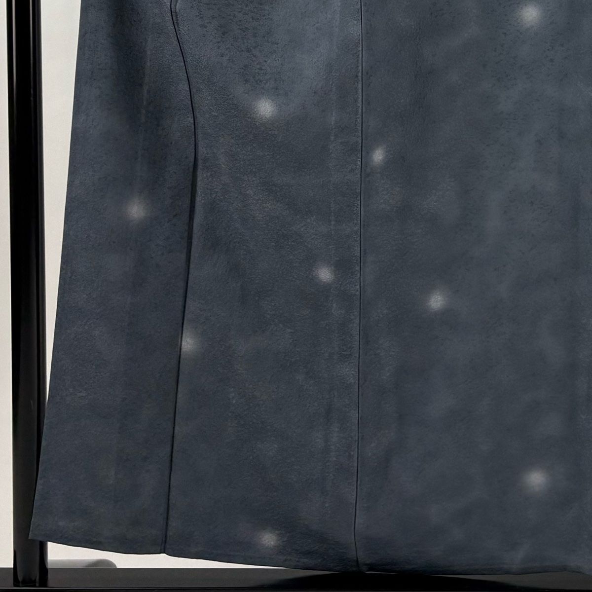 小紋 身丈156 5 cm 裄丈62 S 単衣 地紋 蛍ぼかし 灰色 正絹 秀品