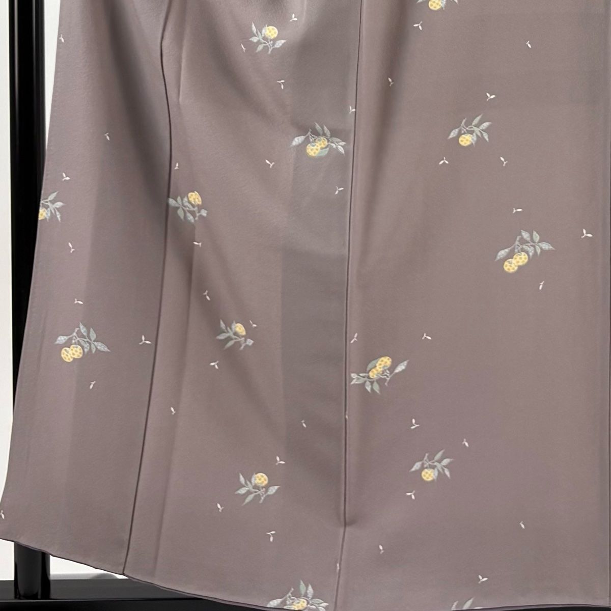 小紋 身丈157 cm 裄丈65 M 袷 生り物 縮緬 灰紫 正絹 秀品