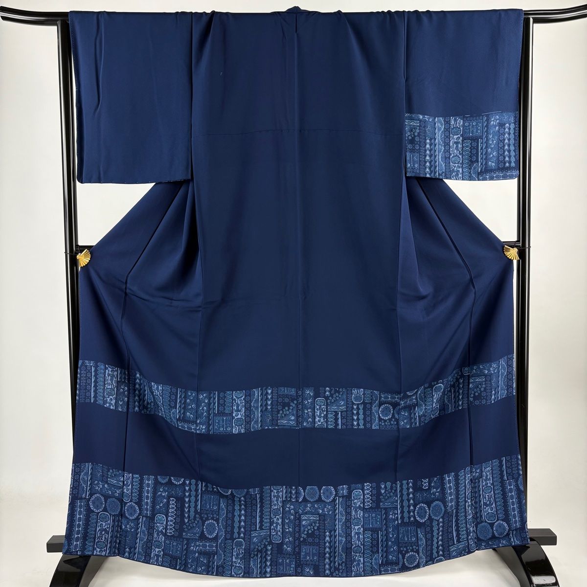 y*r様 【新品】本場縞大島反物　藍染　絹100% y*r様 【新品】本場縞大島反物 藍染 絹100%