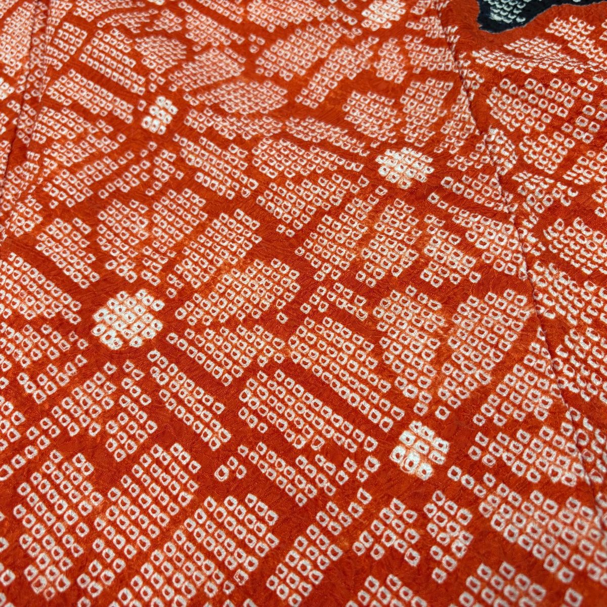  振袖 身丈160 cm 裄丈62.5 S 袷 菊 総絞り 黒 正絹 振袖 着物