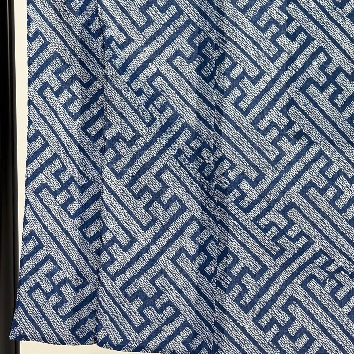 浴衣 身丈152 5 cm 裄丈61 S 絞り浴衣 紗綾形 藍色 綿