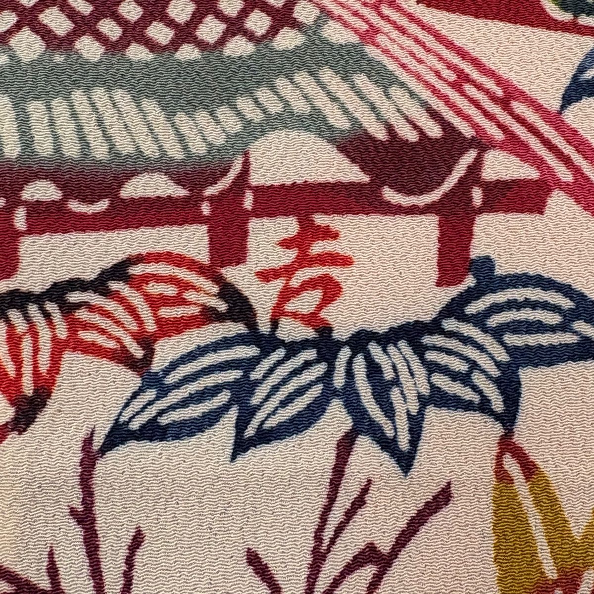  振袖 身丈150.5 cm 裄丈63 S 袷 落款 松竹梅 菊 縮緬 赤 正絹 振袖 着物