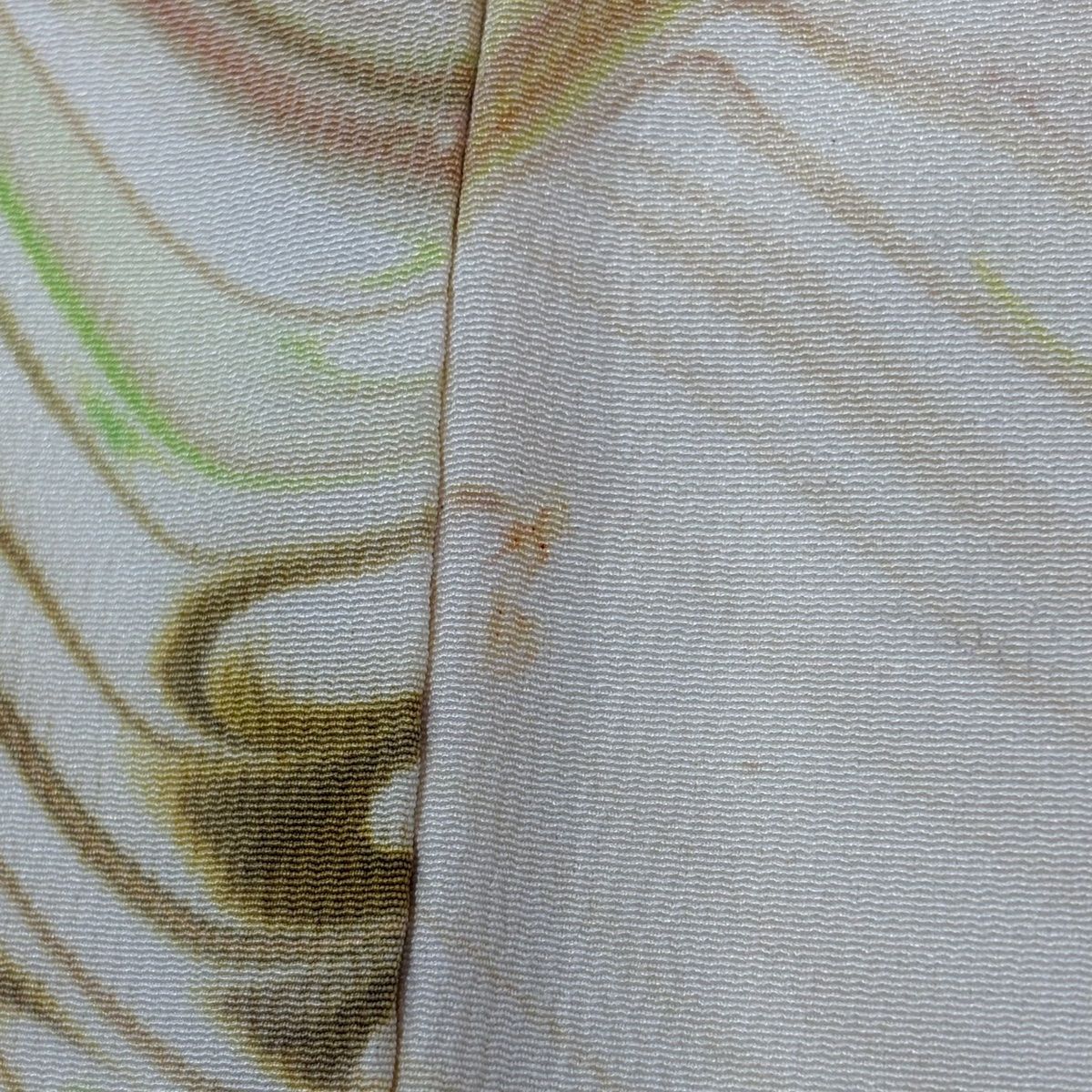  小紋 身丈164 5 cm 裄丈64 M 袷 幾何学模様 クリーム 正絹 小紋 着物