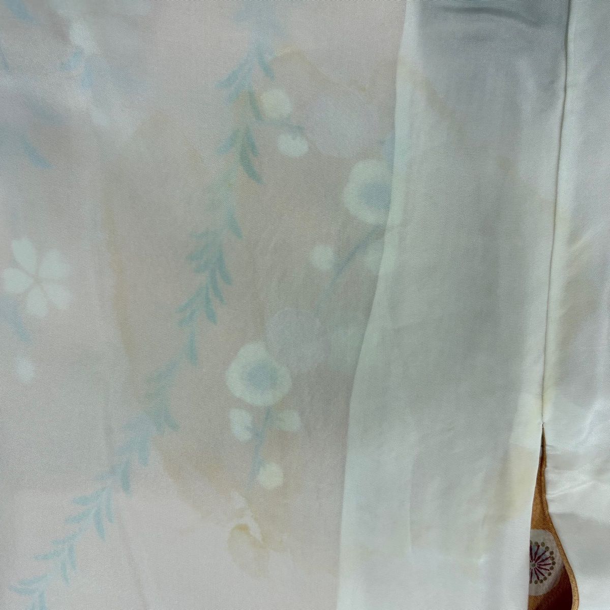 訪問着 身丈157cm 裄丈62.5cm S 袷 花井幸子 落款 梅 松葉 金糸 金銀彩