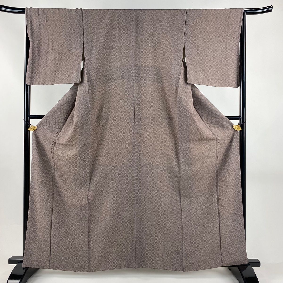 小紋 身丈163 cm 裄丈66 M 袷 ますいわ屋 花 小豆色 正絹