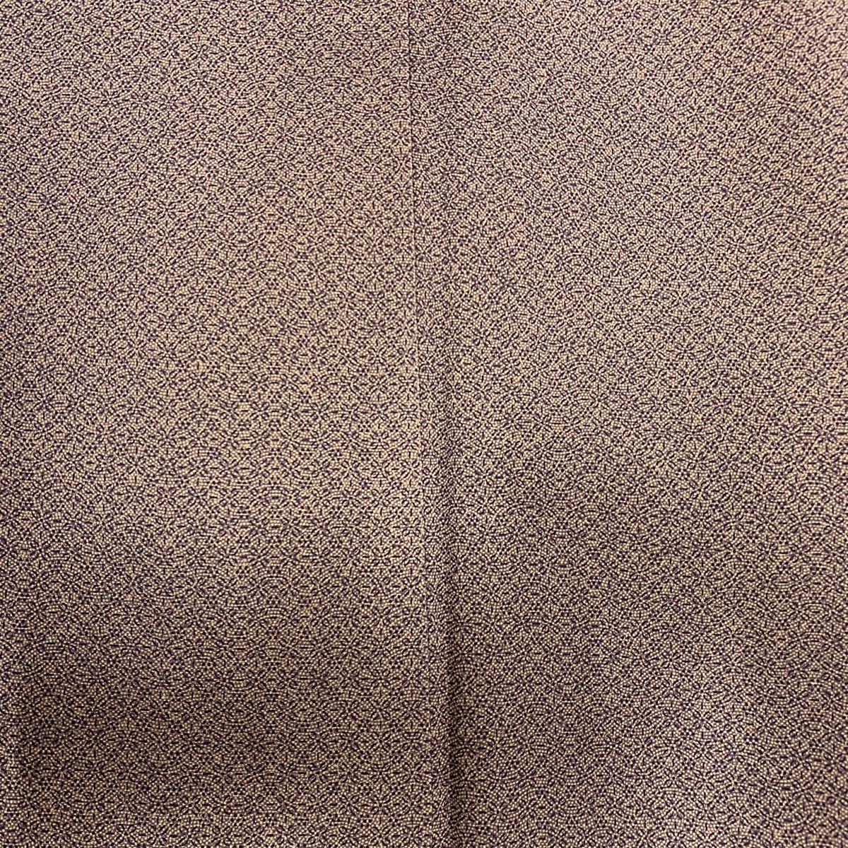  小紋 身丈163 cm 裄丈66 M 袷 ますいわ屋 花 小豆色 正絹 小紋 着物