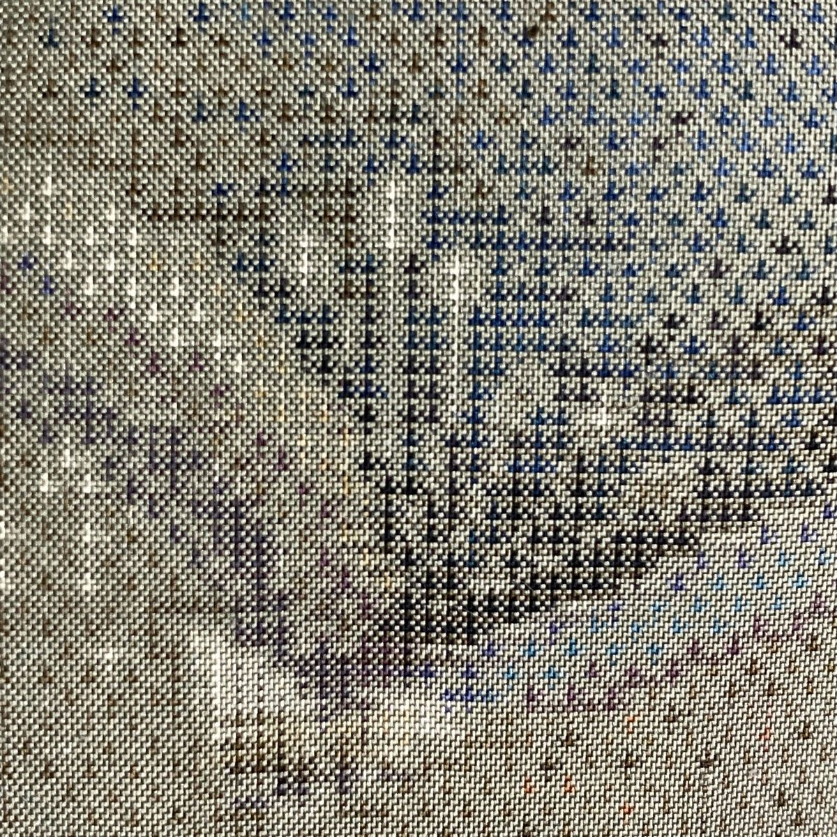  大島紬 身丈159 cm 裄丈66 5 M 袷 都喜ヱ門 証紙 草花 霞 灰緑 正絹 紬 着物