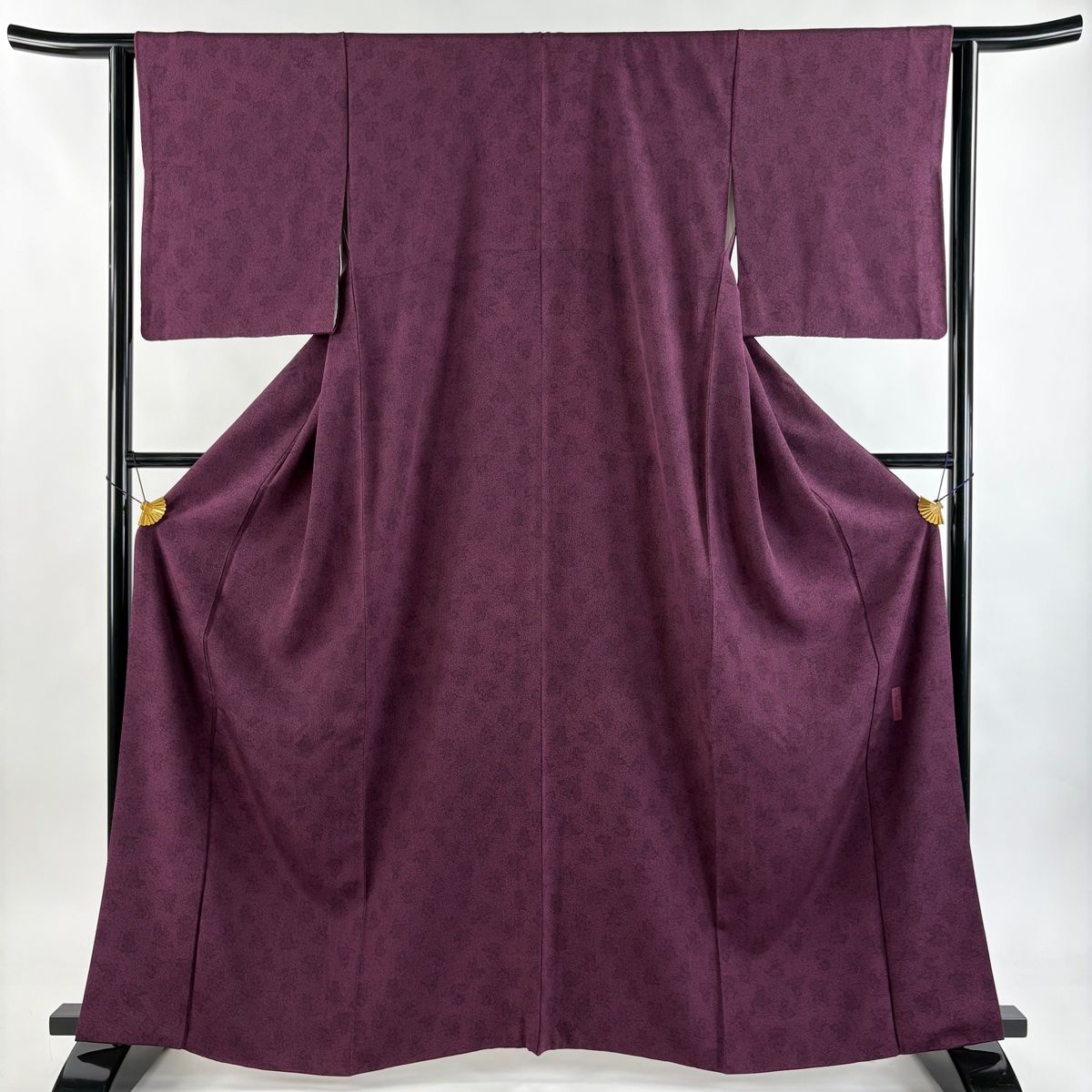 江戸小紋 身丈163 5 cm 裄丈63 S 袷 人間国宝 中村勇二郎 落款 雲上供養菩薩 赤紫 正絹