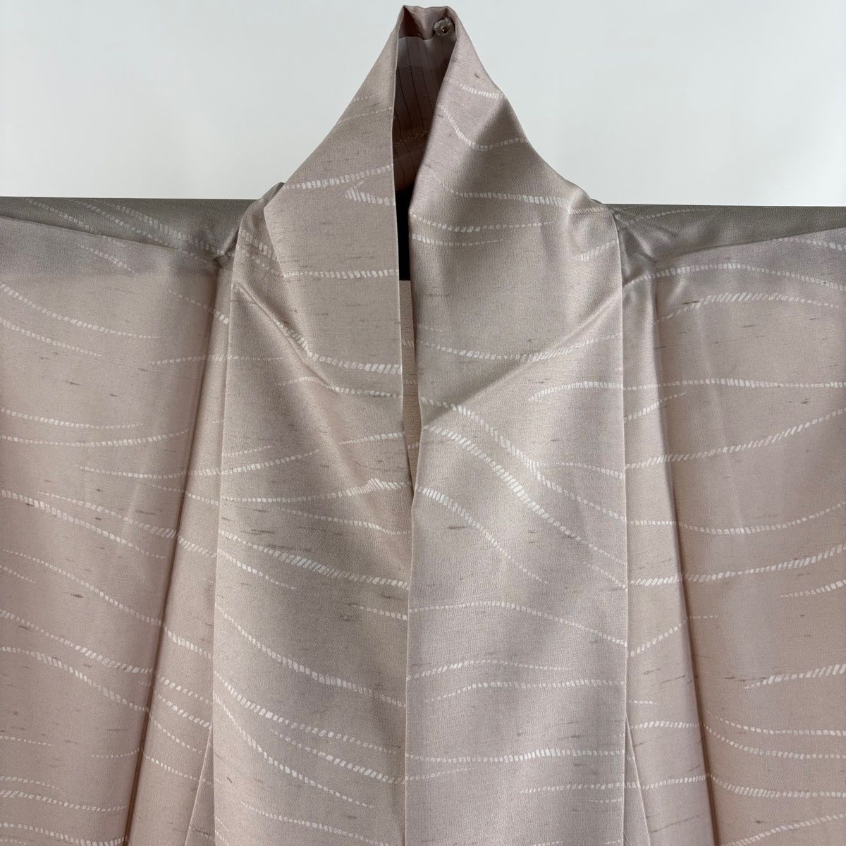  小紋 身丈156 5 cm 裄丈63 S 薄物 牛首紬地 落款 証紙 流水 薄小豆 正絹 小紋 着物