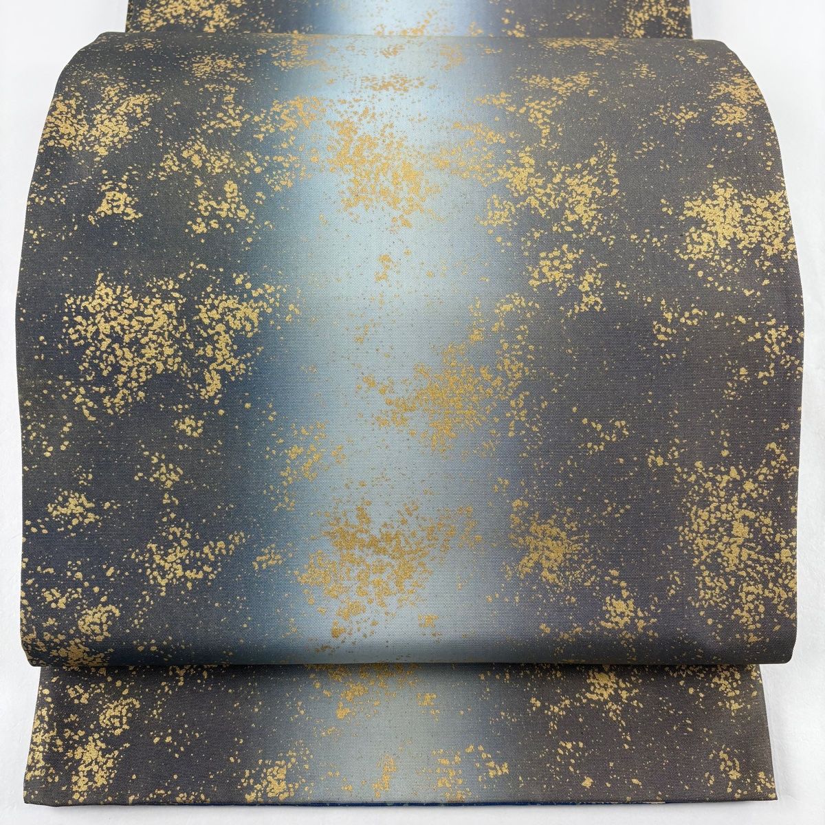 袋帯 秀品 証紙 大島紬地 幾何学 金彩 灰色 全通 正絹 【中古】 - メルカリ