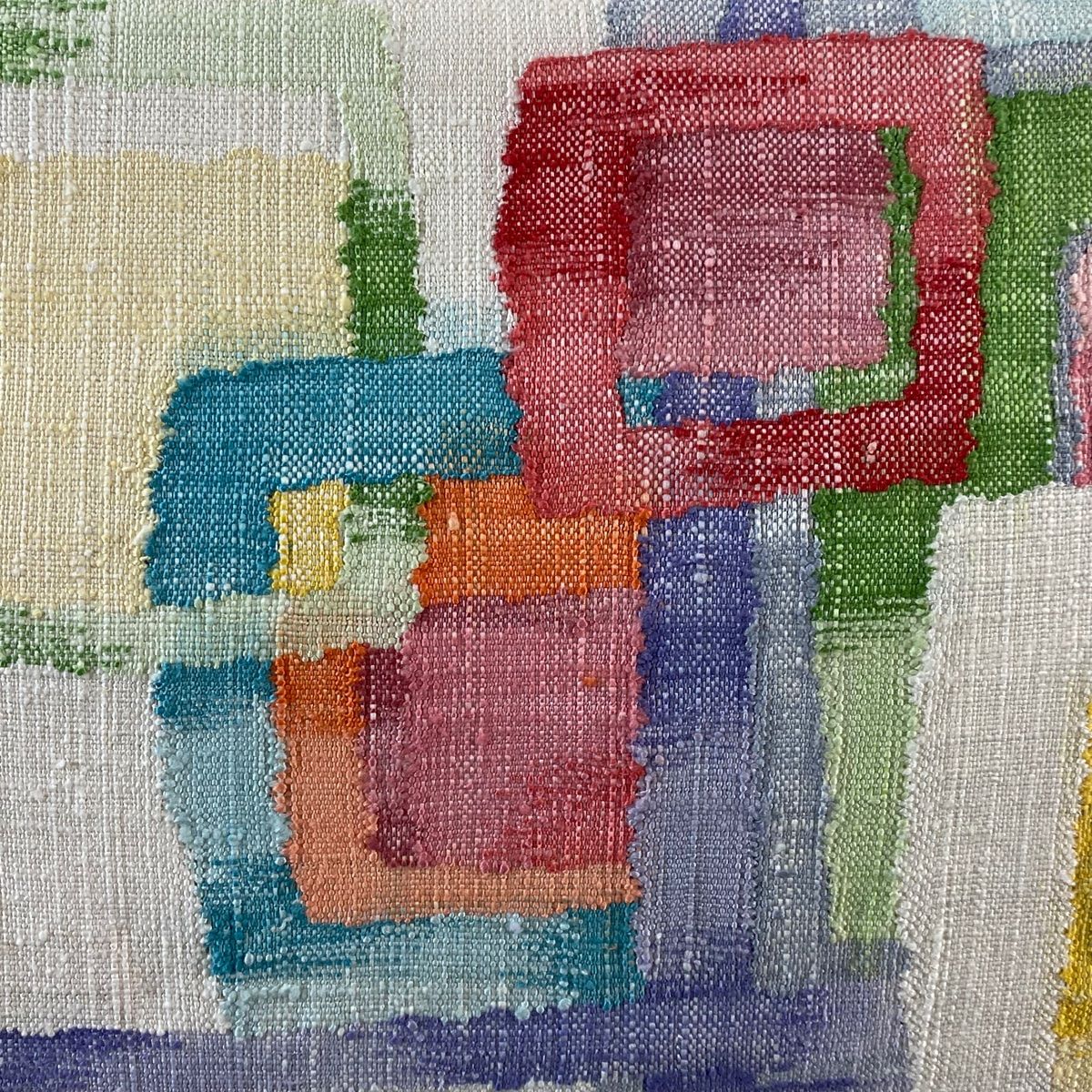 名古屋帯 秀品 八寸名古屋帯 松葉仕立て 幾何学 クリーム 正絹