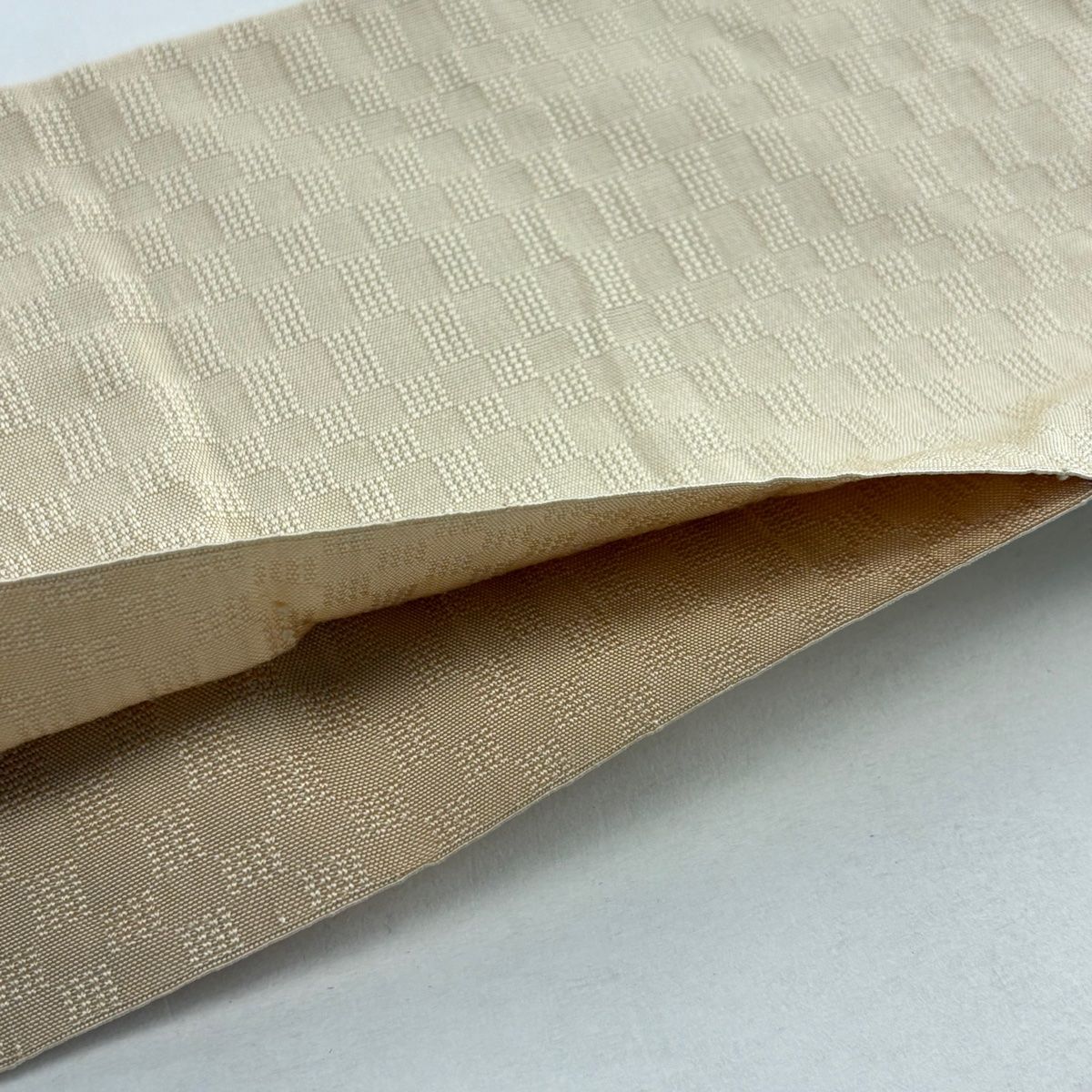  名古屋帯 八寸名古屋帯 木兎 笹 金糸 ベージュ 正絹 名古屋帯 帯