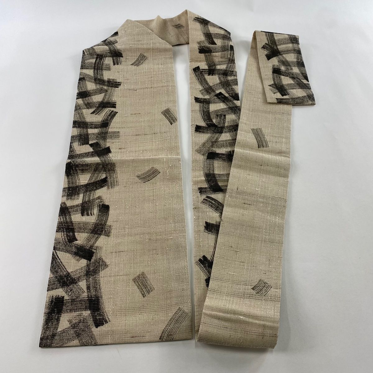 夏帯 幾何学模様