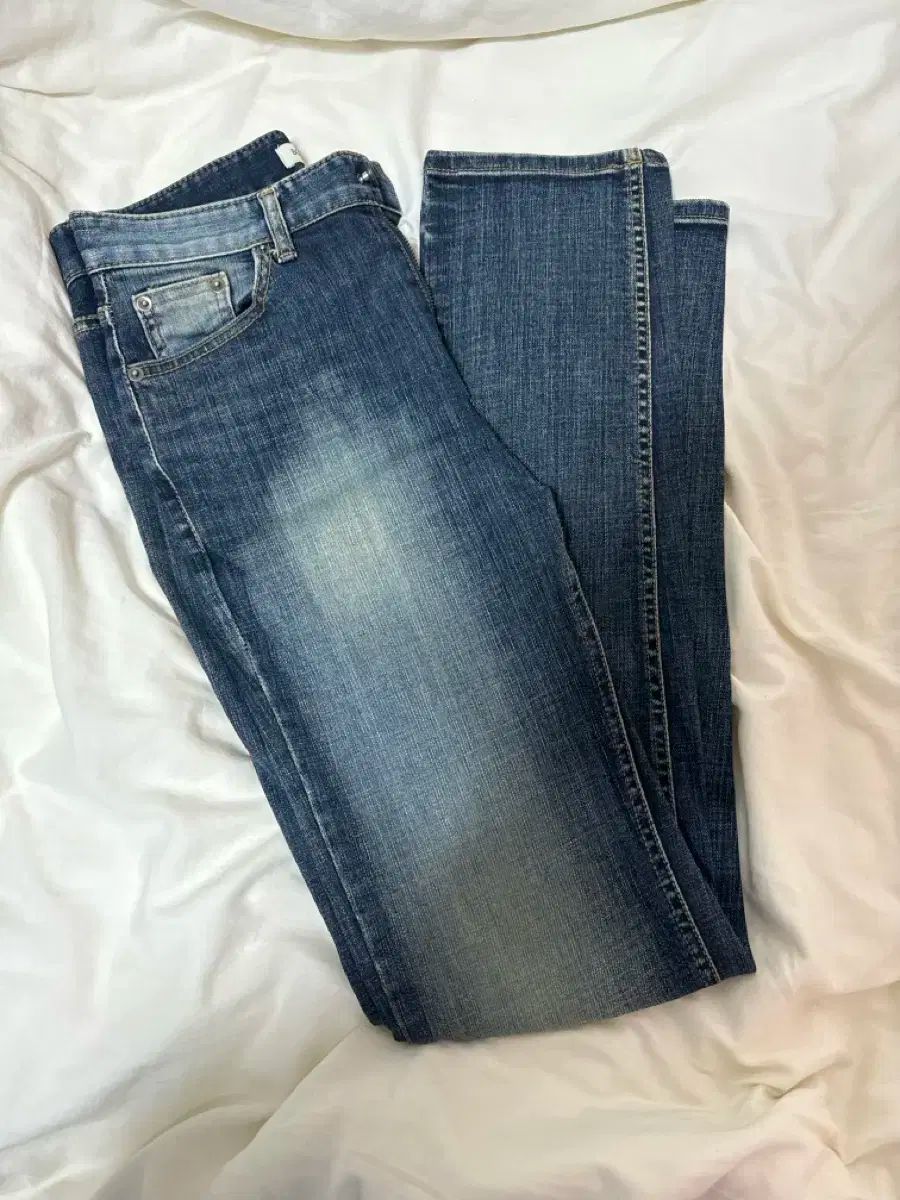 ボヘミアンソウル ウォッシュ ストレート ハイ RIIZE ライズ デニム ブルー M