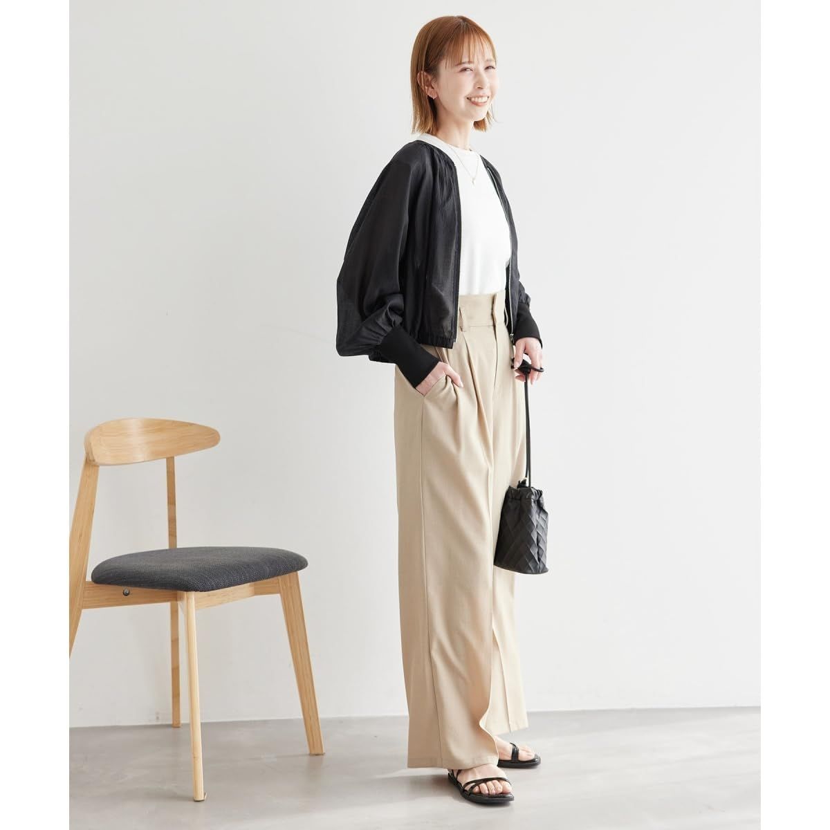 ロペピクニック ブルゾン UVカット ロングリブシアーライトブルゾン レディース オフホワイト 15