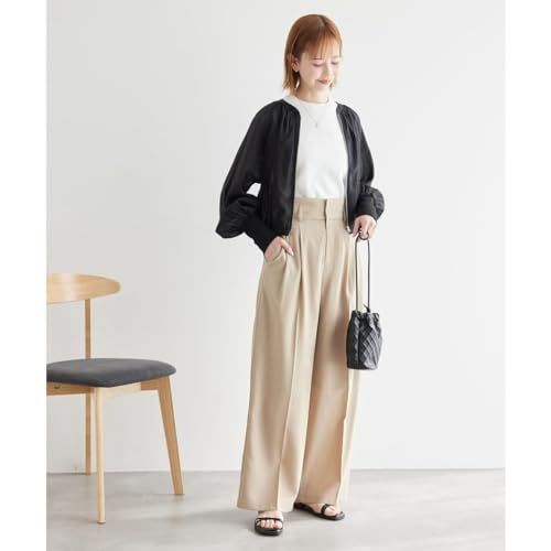 ロングリブシアーライトブルゾン レディース