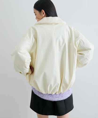 合皮中綿ブルゾン