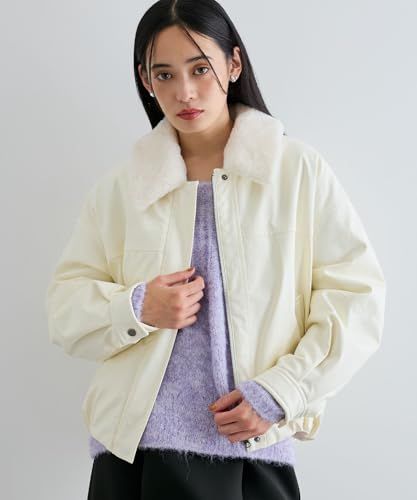 合皮中綿ブルゾン