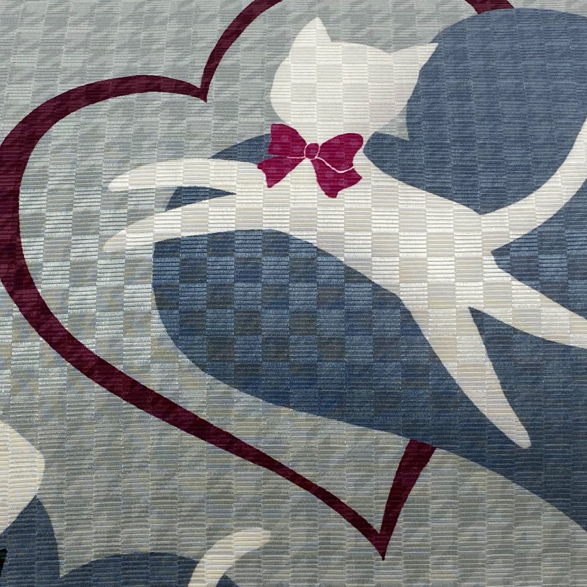 美品】 名古屋帯 逸品 猫 ハート 薄緑 正絹 【中古】 - メルカリ