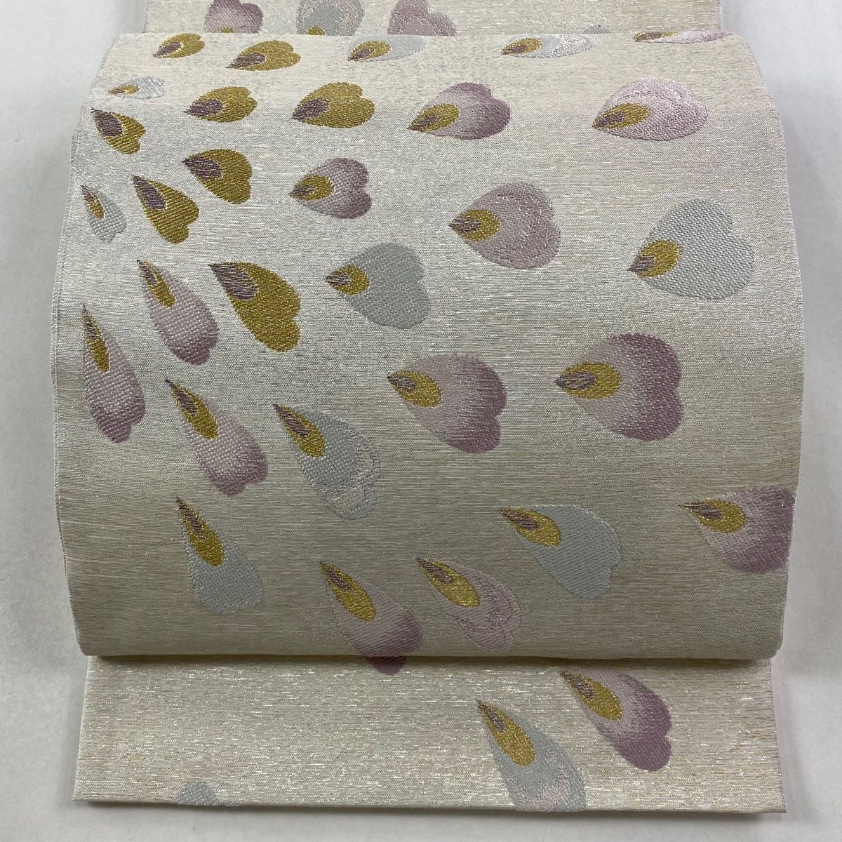 美品】 袋帯 逸品 誉田屋源兵衛 落款 ますいわ屋 孔雀の羽根 金糸 箔