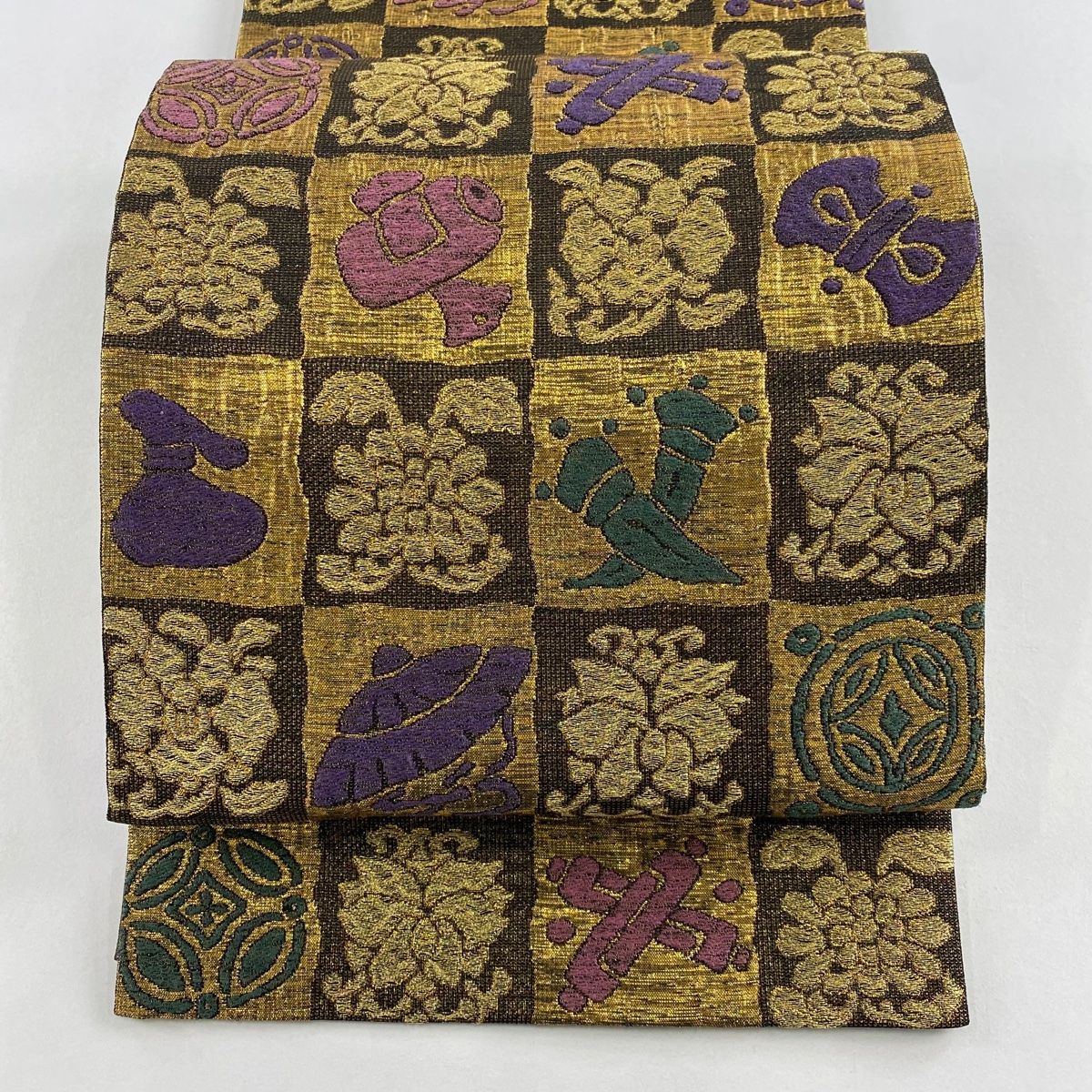 袋帯 中古 リサイクル 正絹 六通 誉田屋源兵衛 箔糸 A1008-18 袋帯 中古 リサイクル 正絹 六通 誉田屋源兵衛 箔糸 A1008-18 - メルカリ