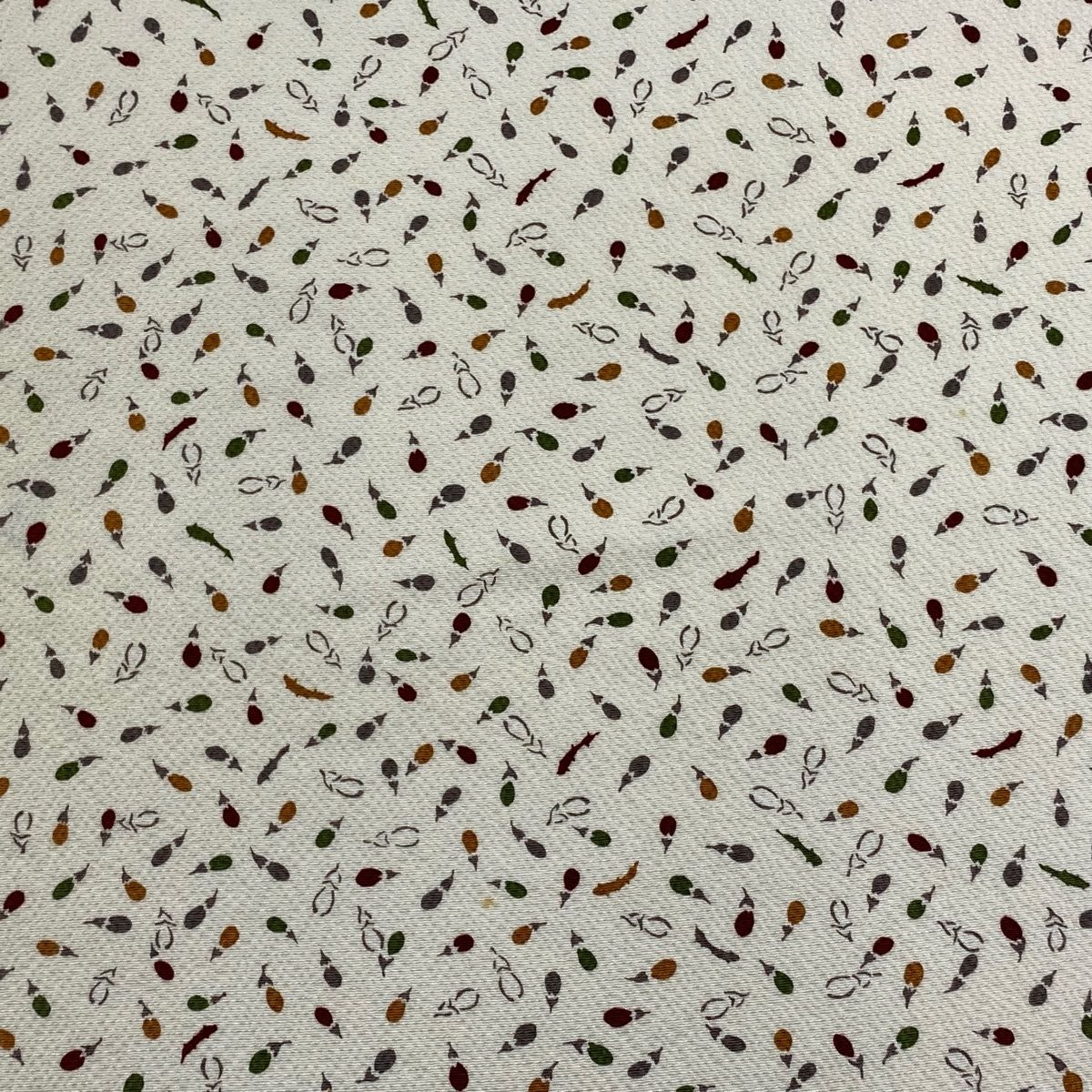 反物 秀品 小紋 生り物 クリーム 正絹