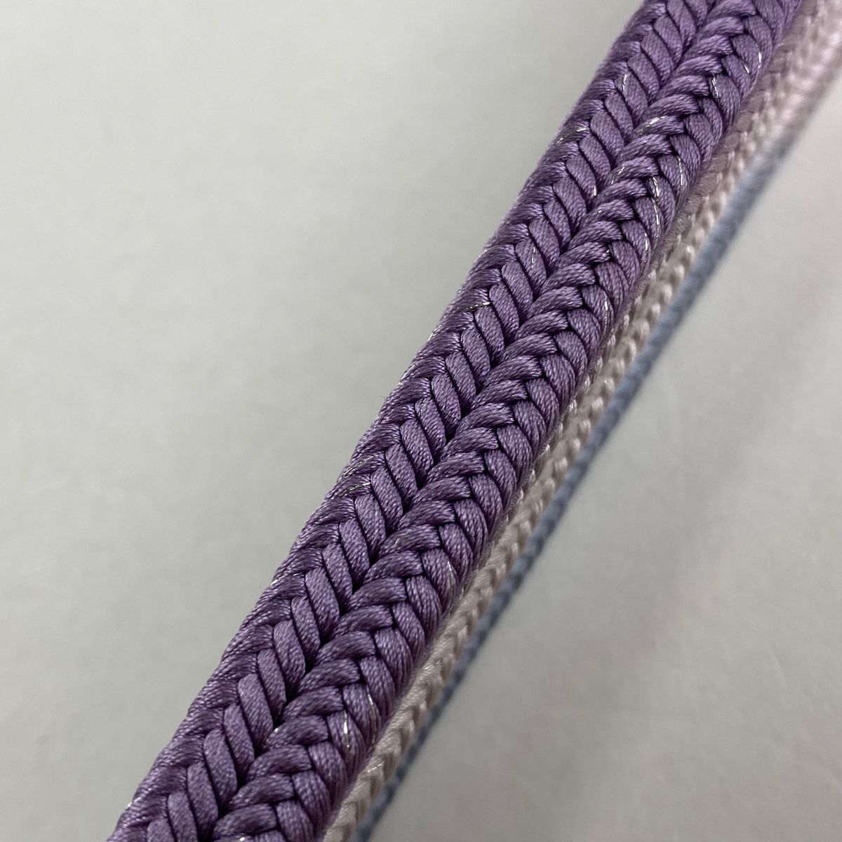  帯締め 無形文化財 有職組紐 道明 銀糸 薄紫 正絹 和装小物 帯締め 帯留め 帯飾り