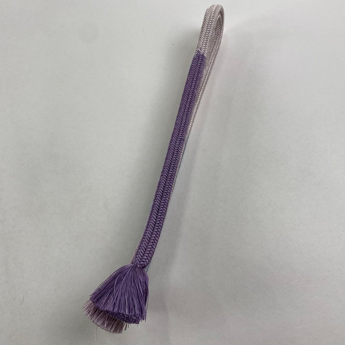 帯締め 無形文化財 有職組紐 道明 銀糸 薄紫 正絹 和装小物