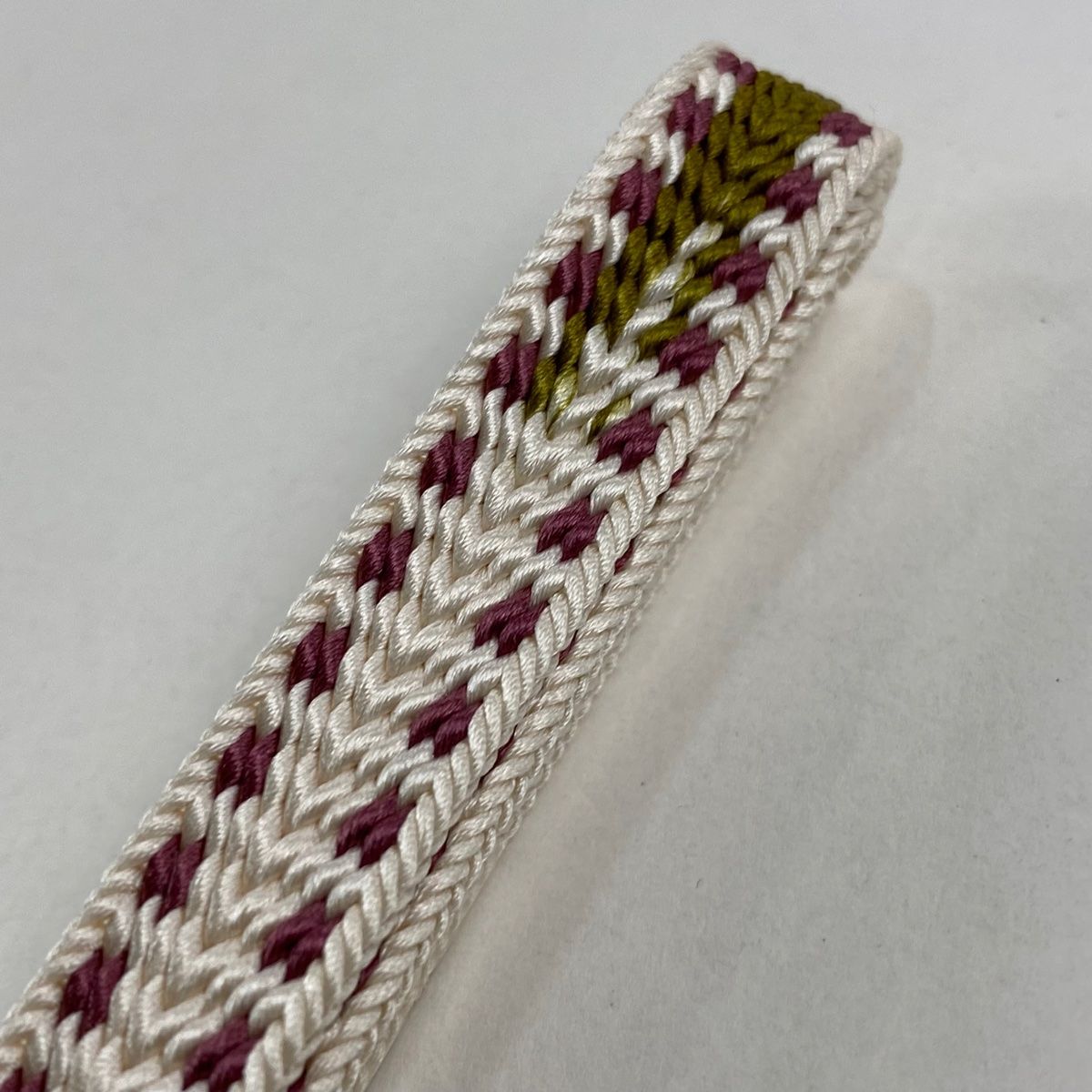 帯締め 無形文化財 五嶋紐 江戸組紐 幾何学 白 正絹 和装小物