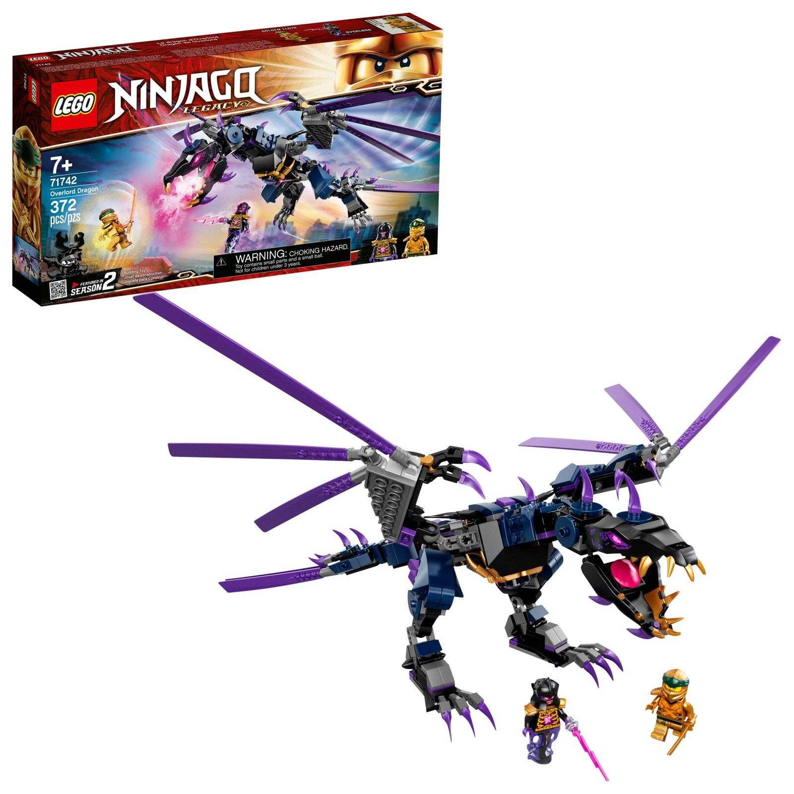 LEGO NINJAGO Legacy Overlord Dragon 71742 Ninja Playset Building Kit Featuring Posable Dragon Toy New 2021 372 Pieces