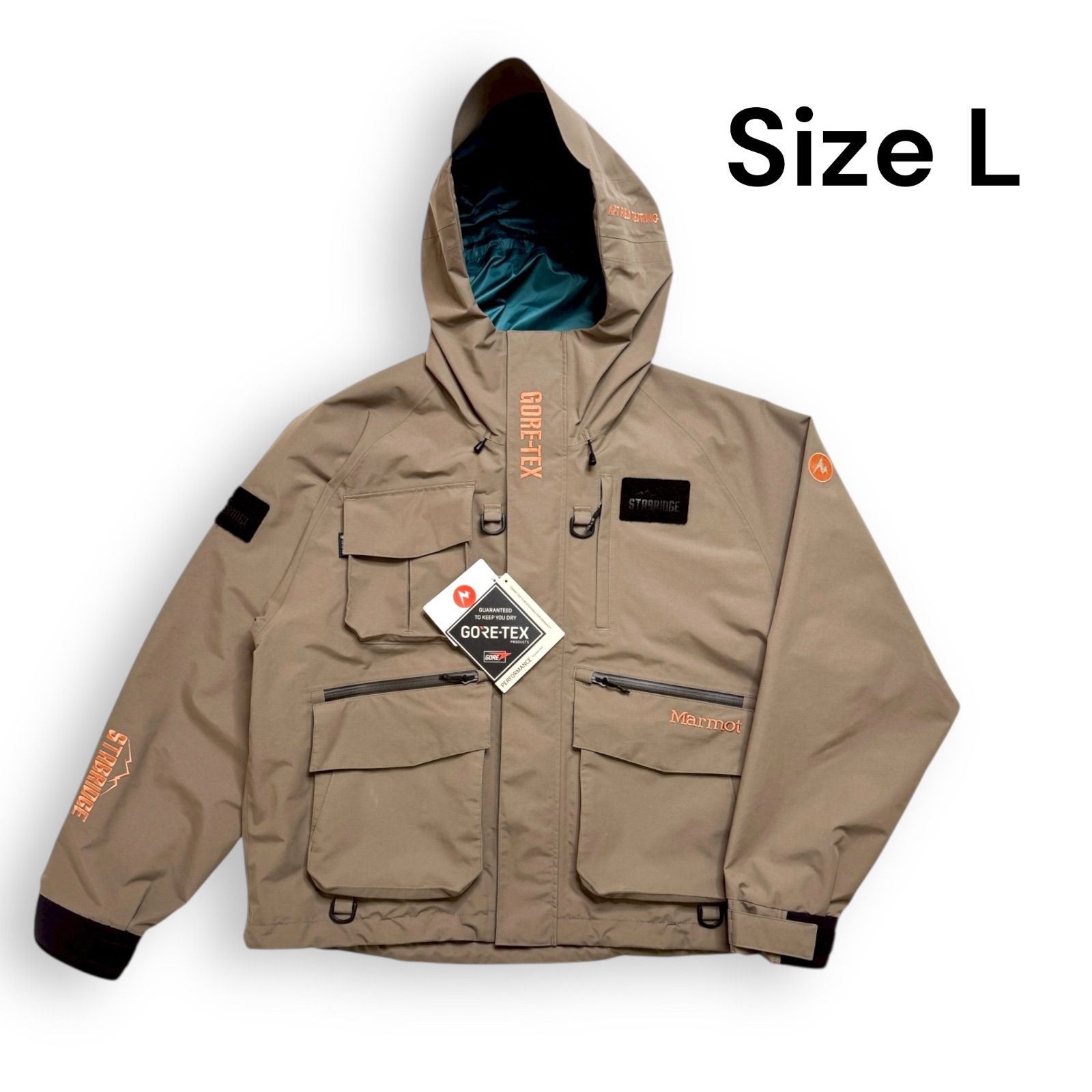 STABRIDGE × Marmot GTX RIVER GUIDE JACKET RIVER STONE size L