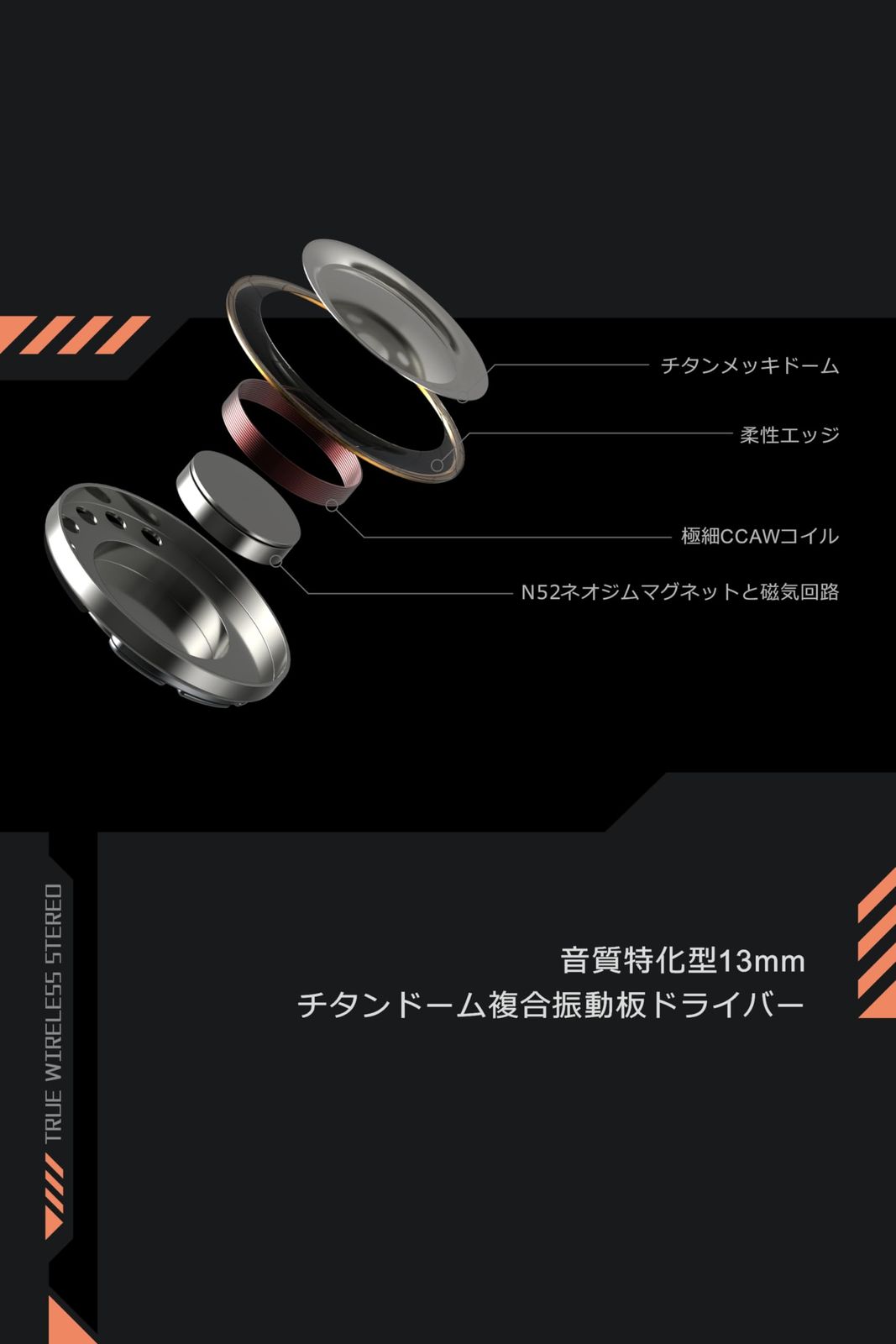 ワイヤレスイヤホン