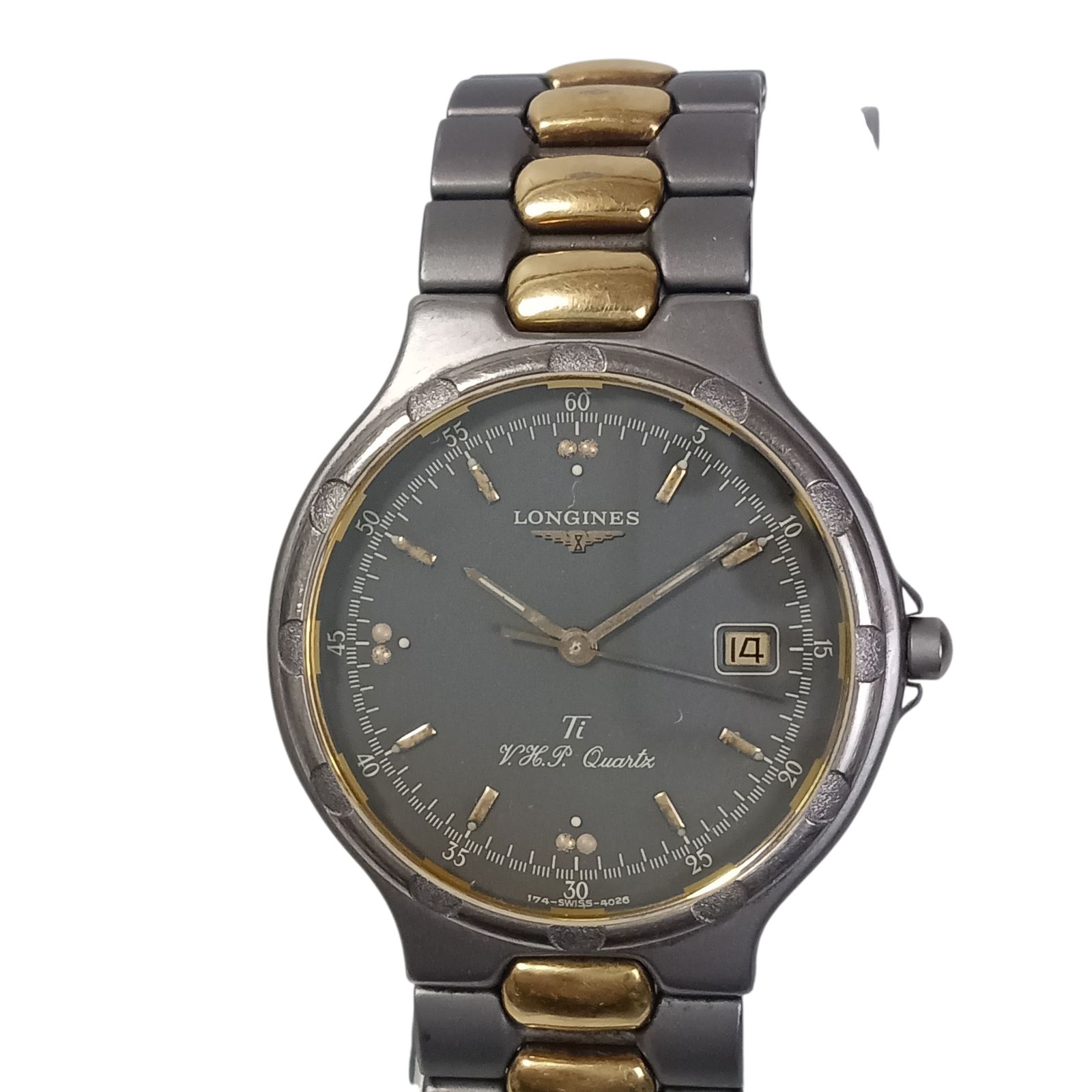 美品　ロンジン　コンクエスト　VHP レディース　時計　チタニウム　黒文字盤 LONGINES - 美品 ロンジン コンクエスト VHP レディース 時計