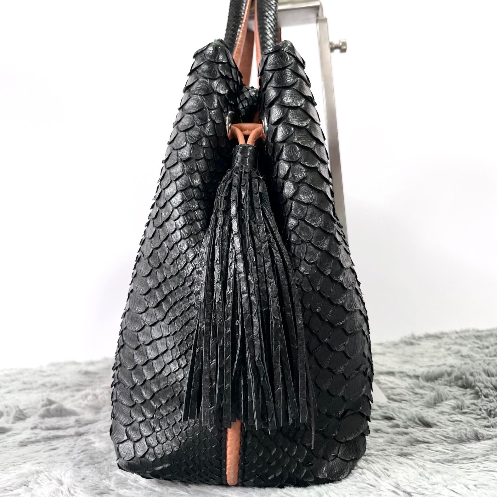 極美品✨ANGIE the cat パイソン トートバッグ ハンドバッグ JRA認定