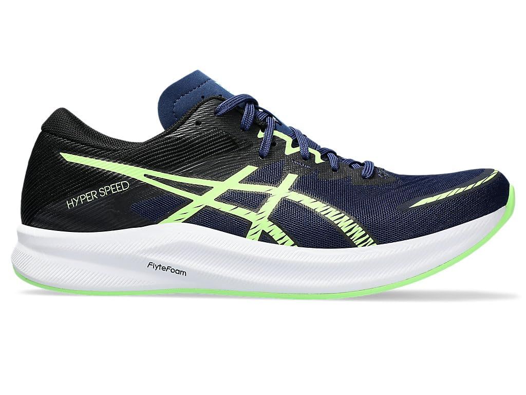 asics アシックス ランニングシューズ HYPER SPEED 3 メンズ 401 ブルーエクスパンス イルミネイトグリーン 25.5 cm 2E