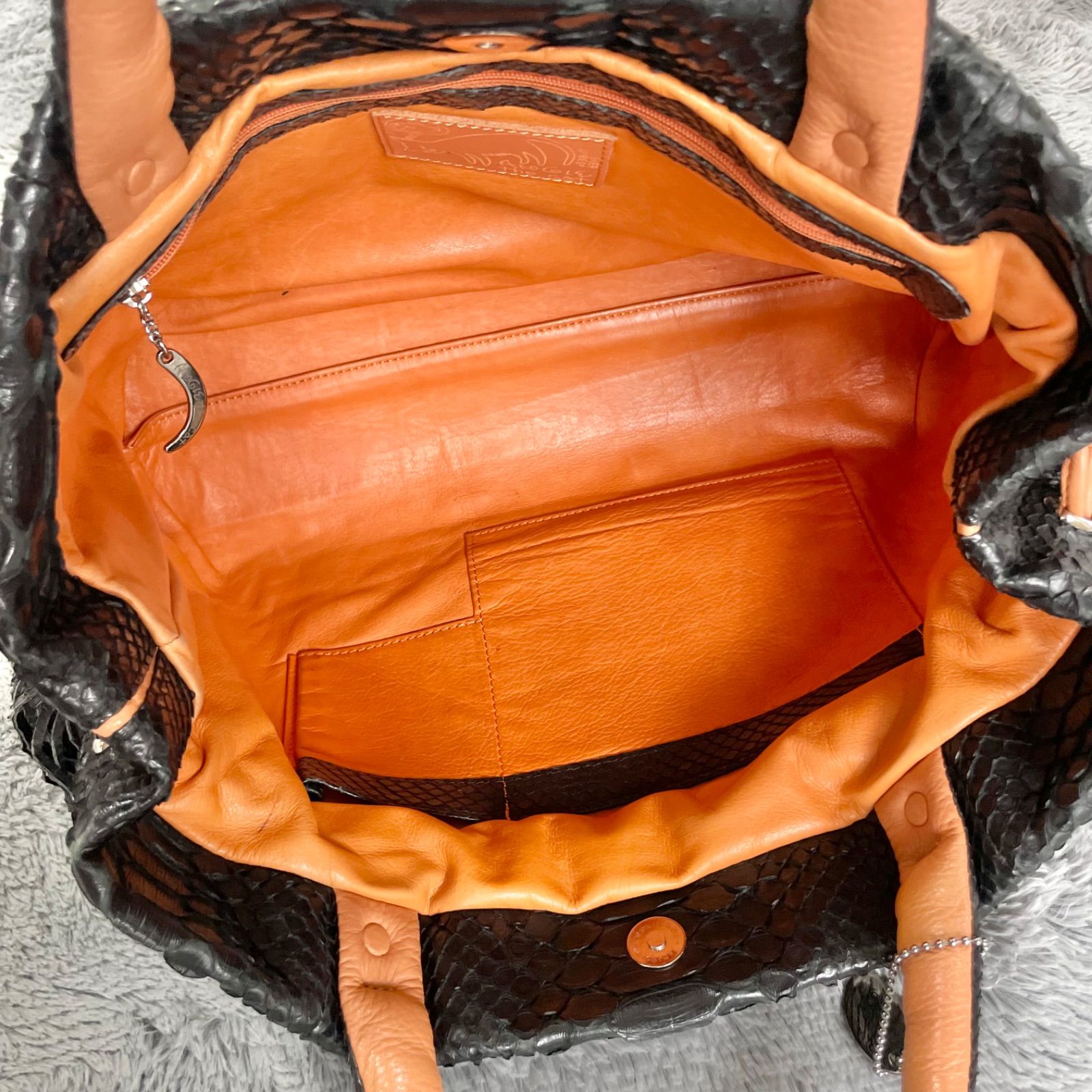 極美品✨ANGIE the cat パイソン トートバッグ ハンドバッグ JRA認定