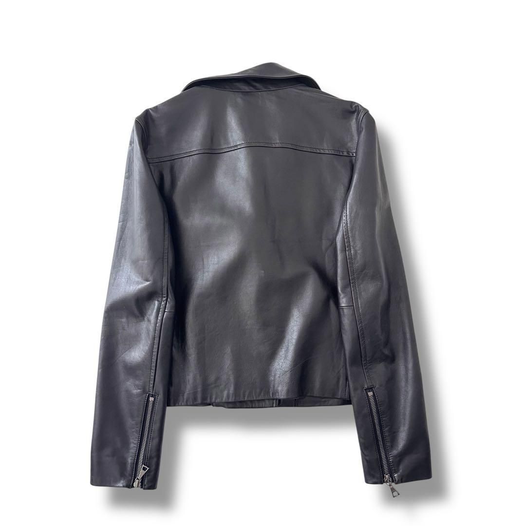 【希少美品】Theory ラムレザー ライダースジャケット BAVEWICK N Theory 22AW ラムレザー LUXE LEATHER MOTO JKT ダブルライダース