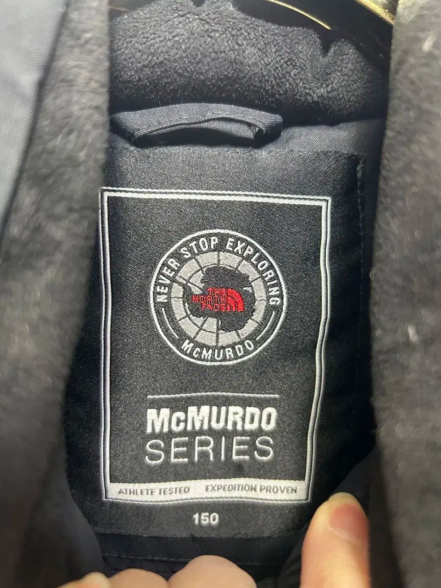 150 ザノースフェイス 黒 ダウン アウター マックマッド キッズ