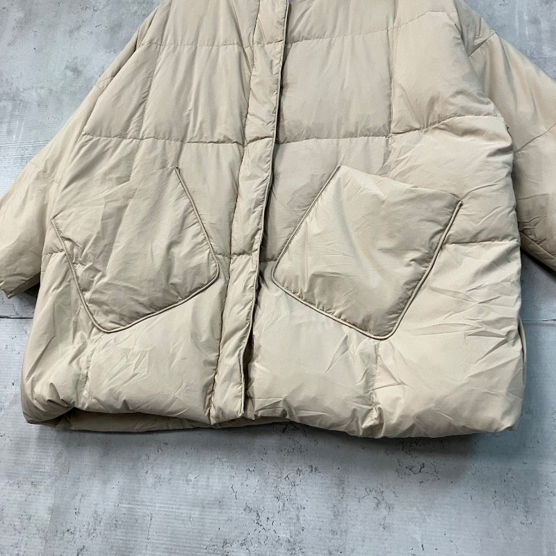 wee9s ウィークス 美品 ノーカラー キルティング ダウンジャケット 