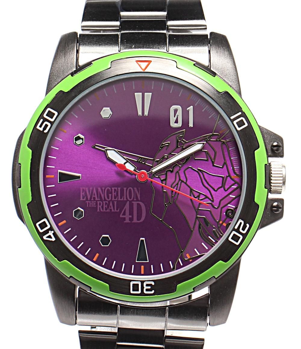 腕時計 エヴァンゲリオン 初号機モデル クオーツ パープル メンズ USJ