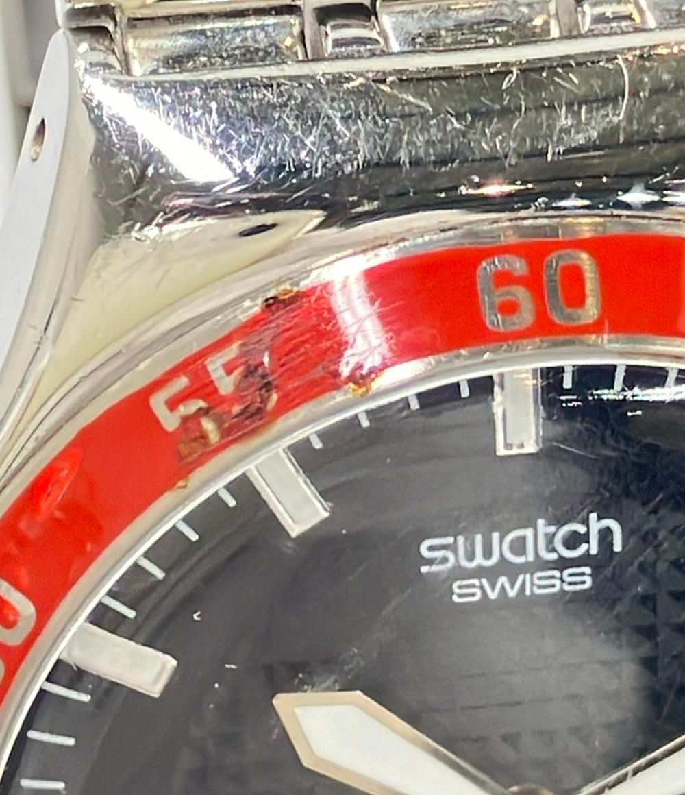 未使用】swatch IRONY スイス製 赤ベルト ライト付き スウォッチ 