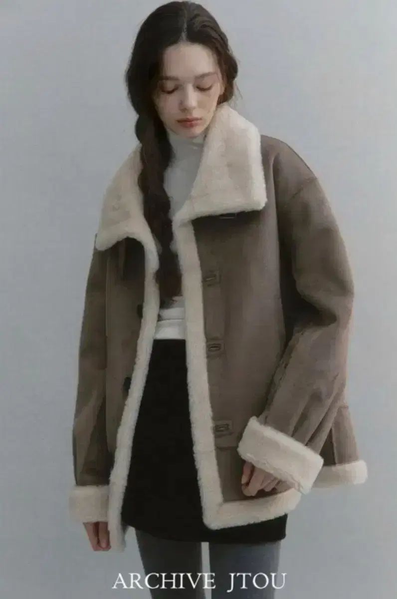ARCHIVE JTOU ソフィー ムートン カーキベージュ カーキグレー