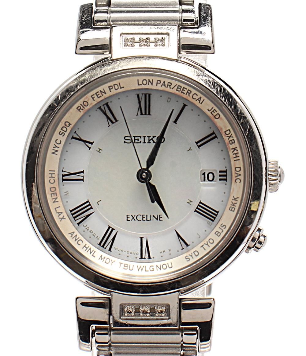 セイコー 腕時計 エクセリーヌ 1 B 25 0 AM ソーラー ホワイト レディース SEIKO