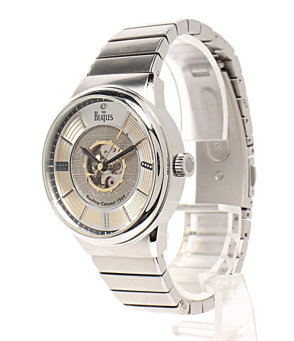 腕時計 THE BEATLES LET IT BE 50周年記念 ルーフトップ コンサート トリビュートモデル 自動巻き シルバー ユニセックス