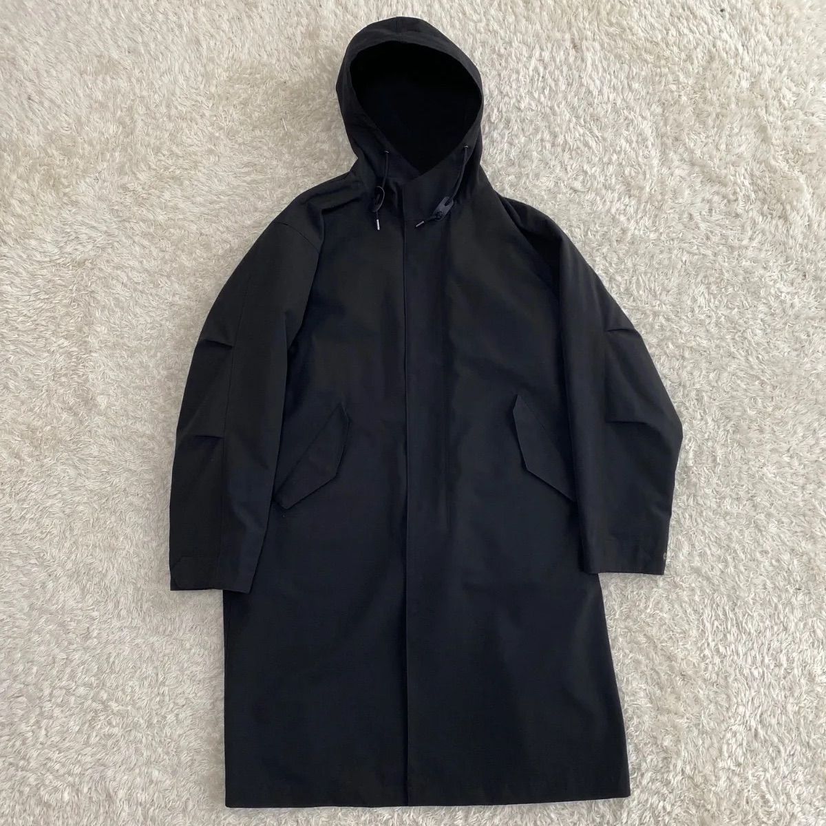 BROOKS BROTHERS ブルックスブラザーズ ロングフーデッドコート キルティングインナー付き 2way 撥水 ブラック サイズM