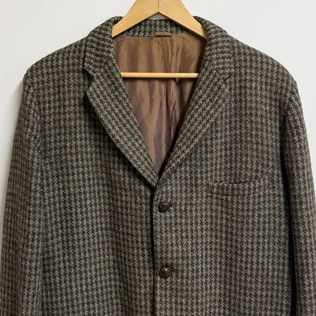 60's〜 Harris Tweed ハリスツイード ウールジャケット 千鳥格子