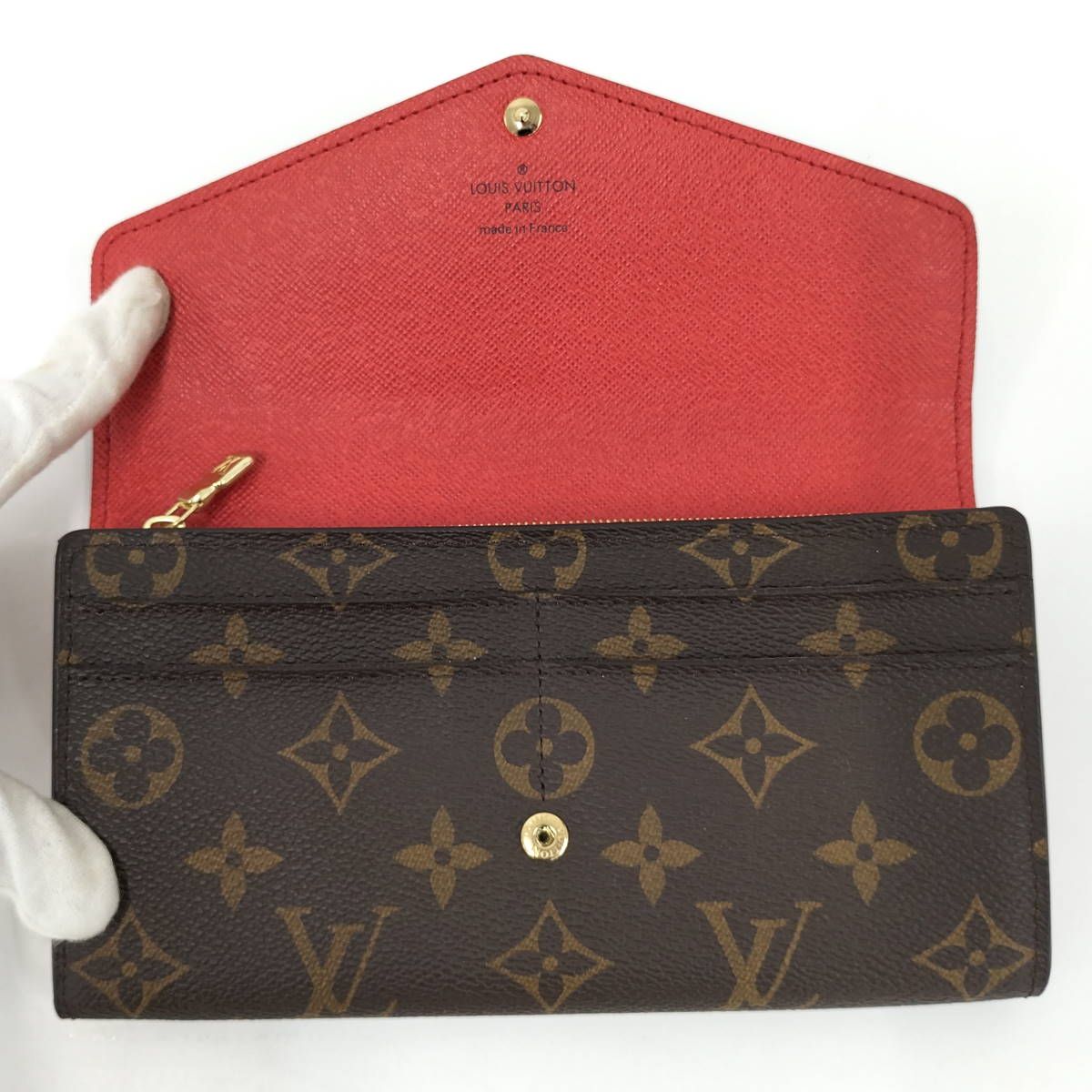 LOUIS VUITTON ポルトフォイユ サラ 二つ折り長財布 モノグラム コクリコ M 62236