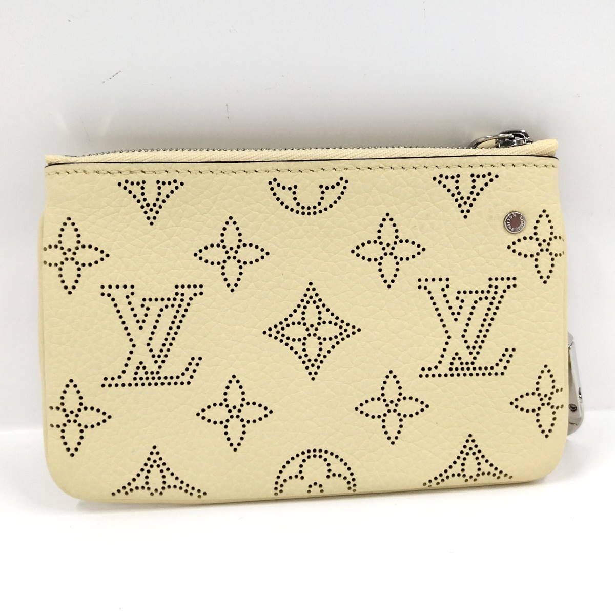 LOUIS VUITTON ポシェット クレ コインケース モノグラム マヒナ レザー バナナ イエロー系 M 81516