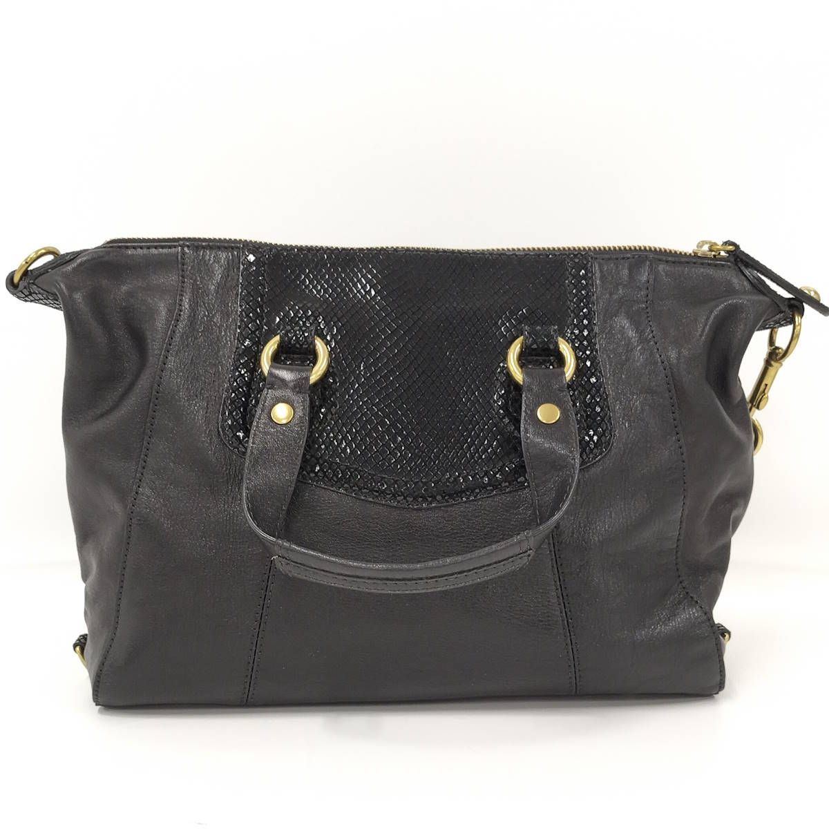 COACH 2WAYバッグ トートバッグ レザー ブラック